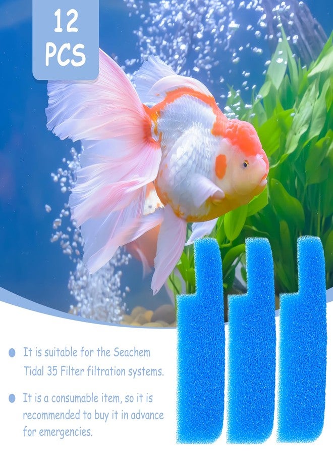SHIGATSU 12 Pack Replacement Aquarium Sponge Foam Filter Pads for Seachem Tidal 35 Filter - Image 4